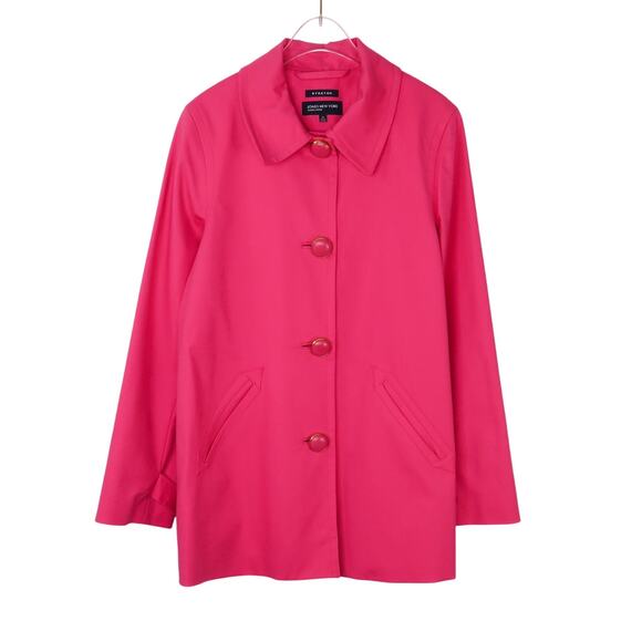 Vintage Jones New York Hot Pink Jacket With Oversized Buttons Casual Medium - Picture 2 of 8